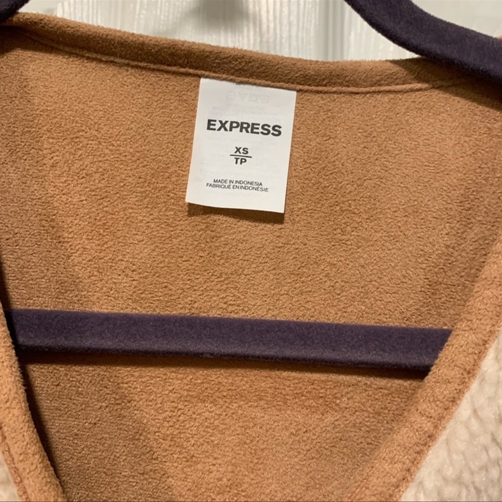 NWT Express Sherpa and Suede Coat - Picture 8 of 13